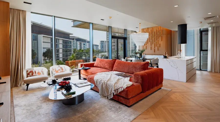 Eckresidenz mit Blick auf Park und Meer, Bluewaters Residences