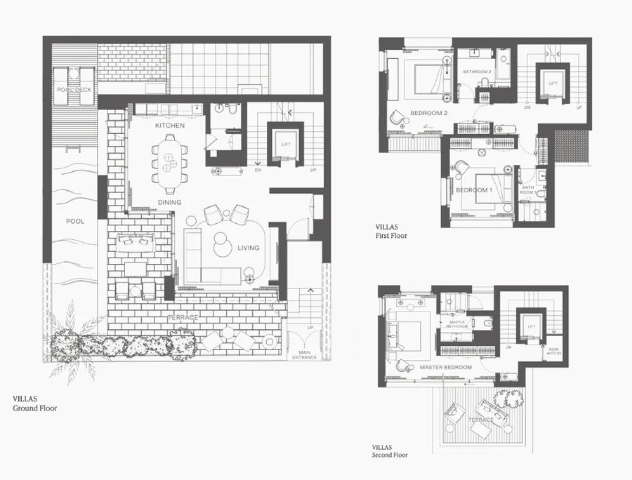 Canal-Front Villa with Private Pool, floor plan