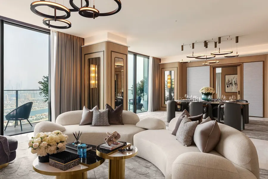 Signature-Residenz mit vier Schlafzimmern, Blick auf Palm Jumeirah und Meer, Atlantis The Royal Residences